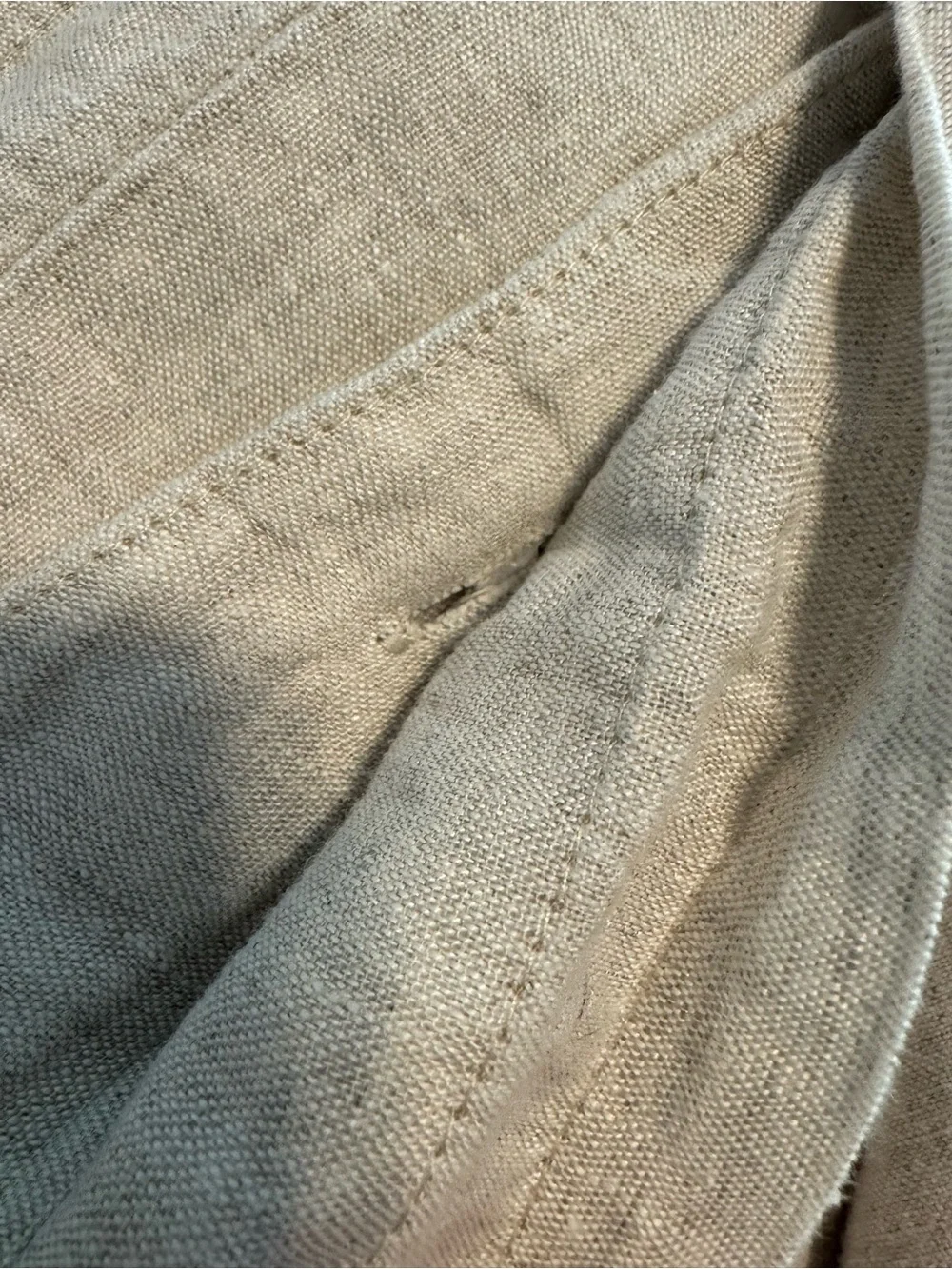 Crate and Barrel European Linen Duvet Cover Natural KING